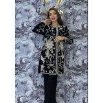 کت و شلوارکرپ جواهر دوزی مدل صدف