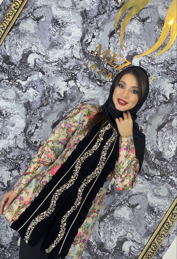 کت ژاکارد جواهر دوزی مدل پرنده