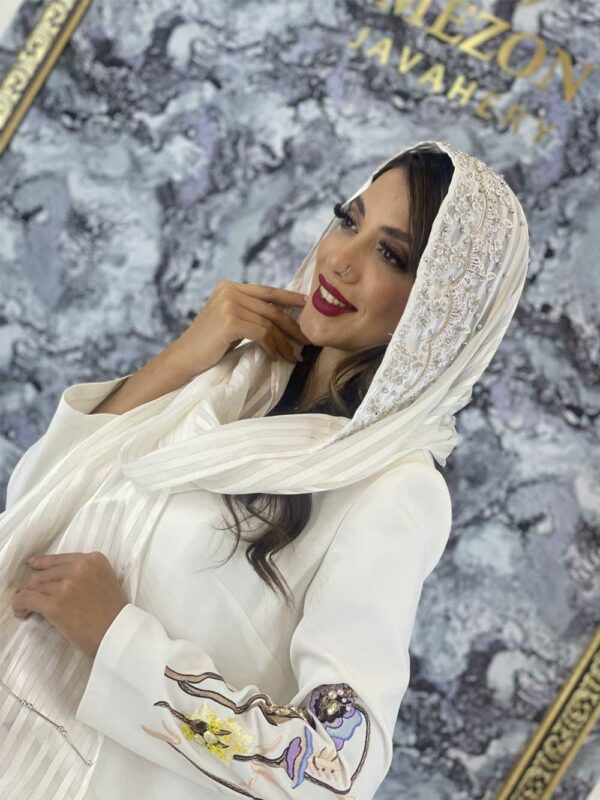 شال جواهر دوزی جاسمین