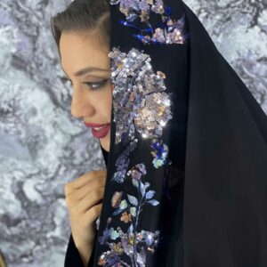 شال جواهر دوزی پروانه