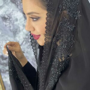 شال جواهر دوزی یاس مشکی