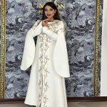 مانتو مجلسی کرپ جواهر دوزی مدل ملکه