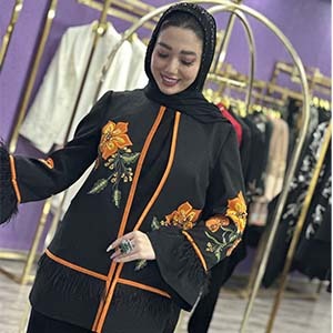 کت و شلوارکرپ جواهر دوزی مدل آلاله