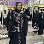 مانتو مجلسی کرپ جواهر دوزی مدل ملکه