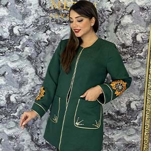 کت و شلوارکرپ جواهر دوزی مدل تیارا
