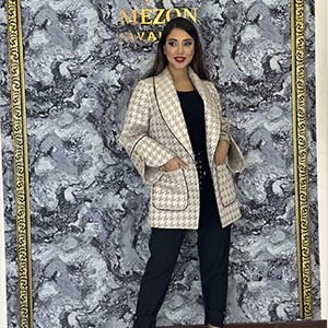 کت ژاکارد جواهر دوزی مدل ماهک