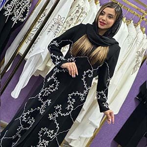 مانتو مجلسی کرپ جواهر دوزی مدل پیچک