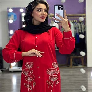 شومیز مجلسی کرپ جواهر دوزی مدل سوگل