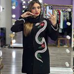 کت و شلوارکرپ جواهر دوزی مدل سروین