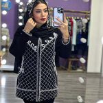 کت و شلوارکرپ جواهر دوزی مدل سنبل